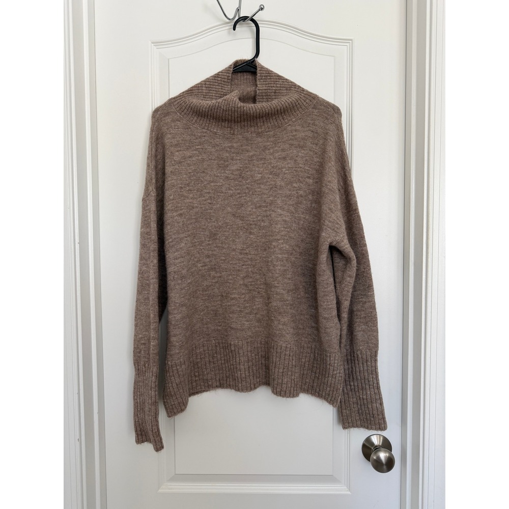 SUNCOO PARIS Women‎ Knit Turtleneck Sweater Cozy Taupe T1